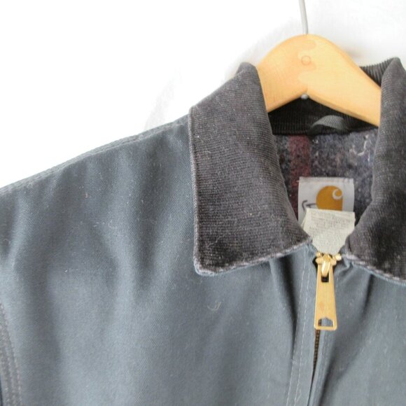 Carhartt VTG Blanket-Lined Firm Duck Detroit Jackets Medium Size 40R J01 Black - Picture 2 of 12